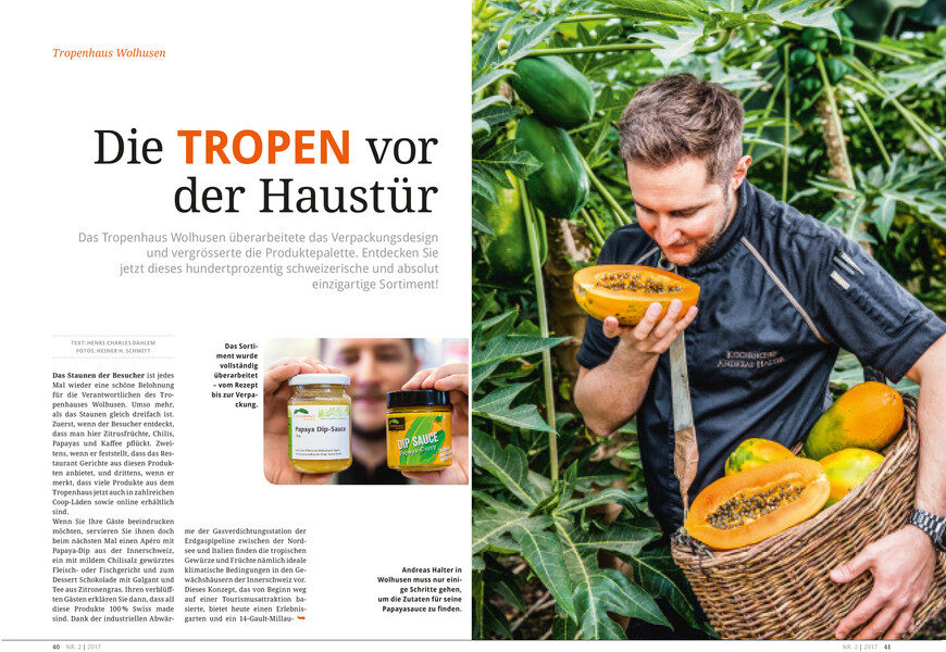 Packaging Design Tropenhaus in Coop Zeitung